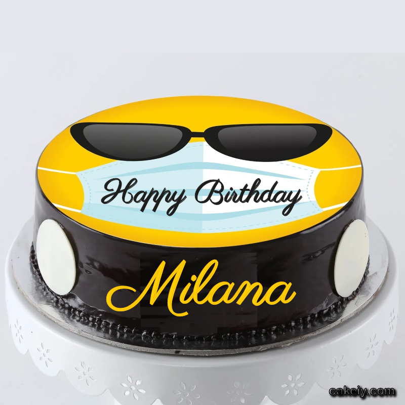 Corona Mask Emoji Cake for Milana