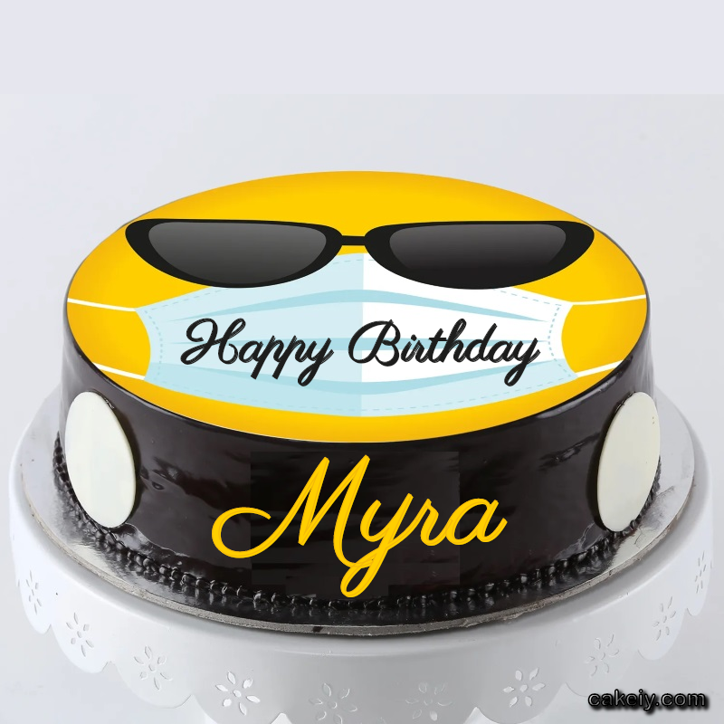 Corona Mask Emoji Cake for Myra