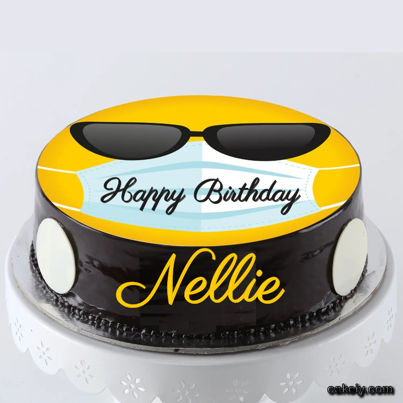 Corona Mask Emoji Cake for Nellie