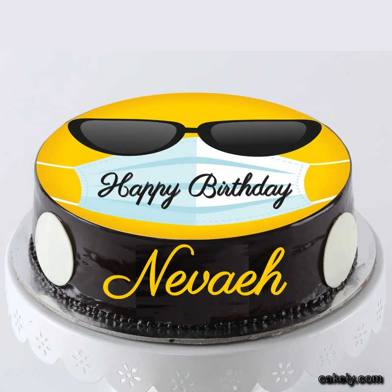 Corona Mask Emoji Cake for Nevaeh