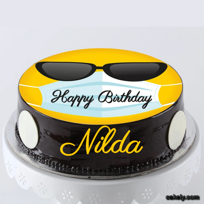 Corona Mask Emoji Cake for Nilda