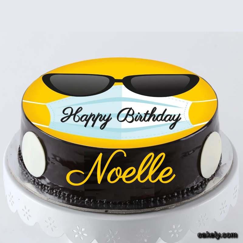 Corona Mask Emoji Cake for Noelle