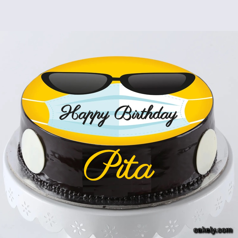Corona Mask Emoji Cake for Pita