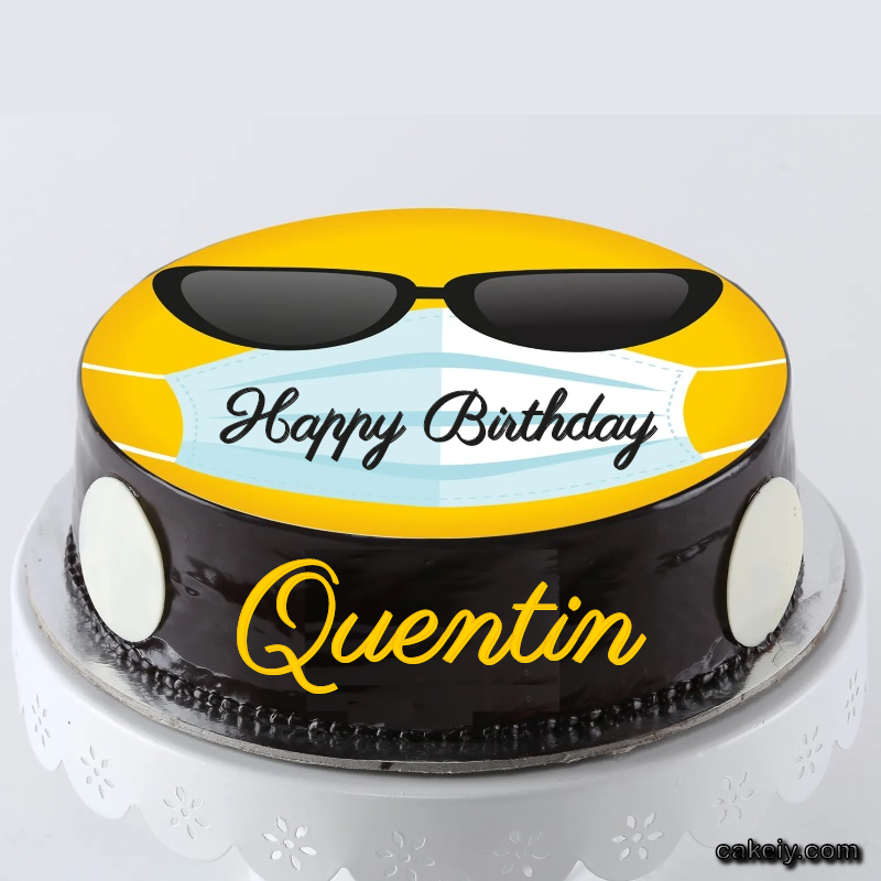 Corona Mask Emoji Cake for Quentin