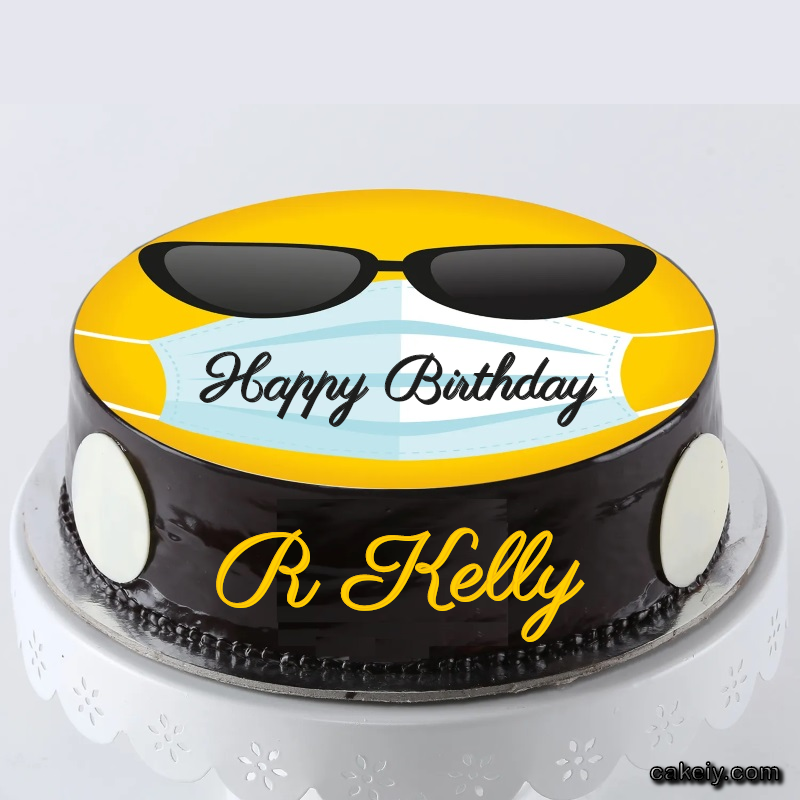 Corona Mask Emoji Cake for R Kelly