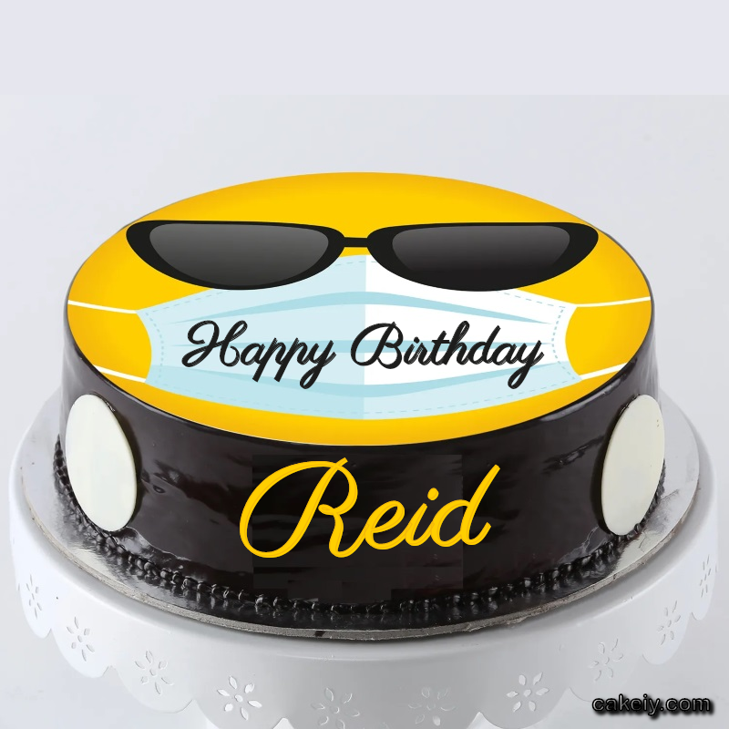 Corona Mask Emoji Cake for Reid