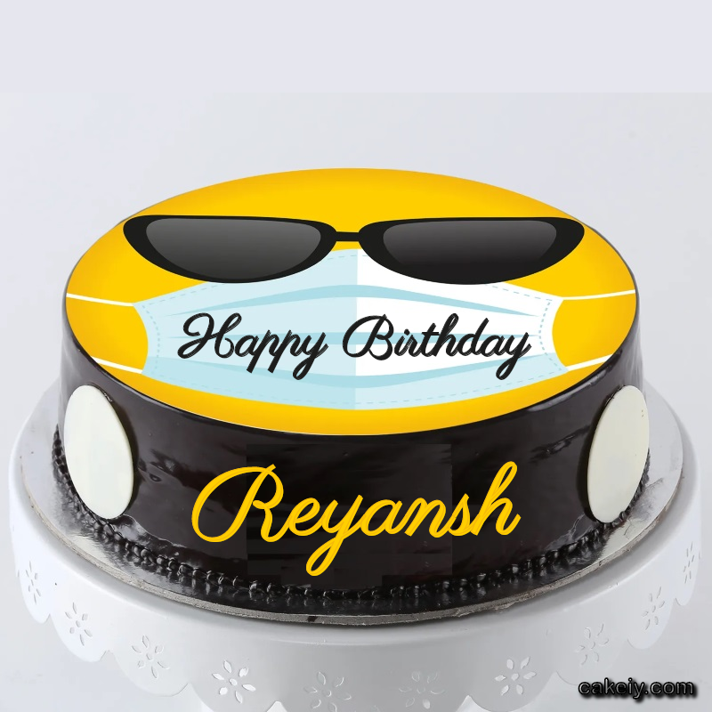 Corona Mask Emoji Cake for Reyansh