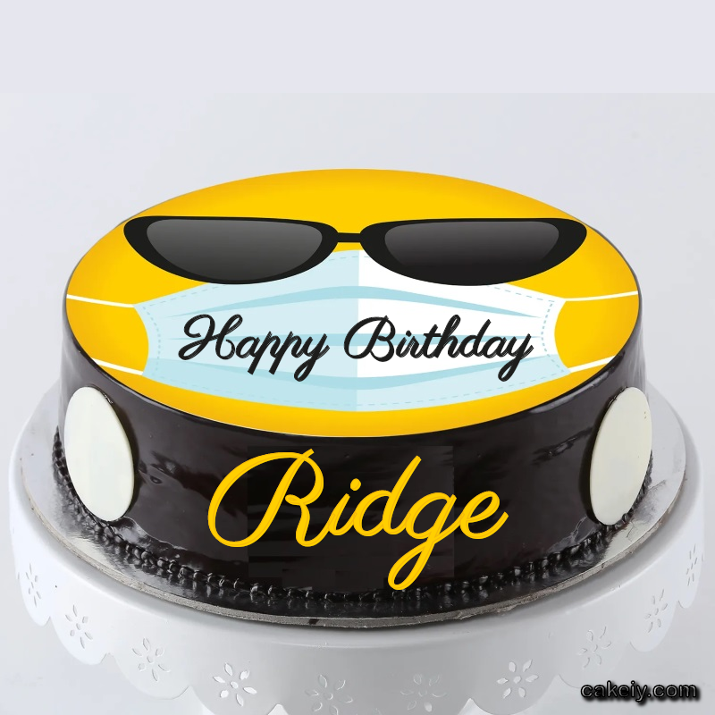 Corona Mask Emoji Cake for Ridge
