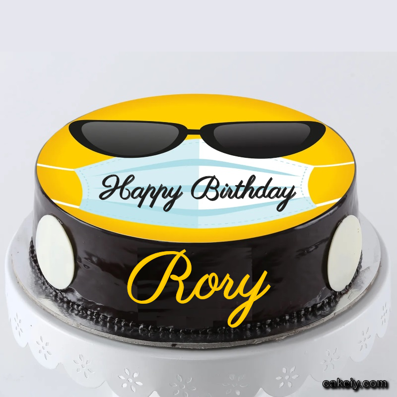 Corona Mask Emoji Cake for Rory