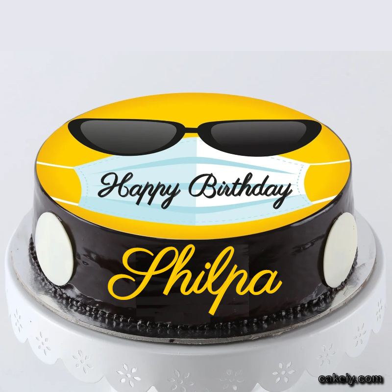Corona Mask Emoji Cake for Shilpa
