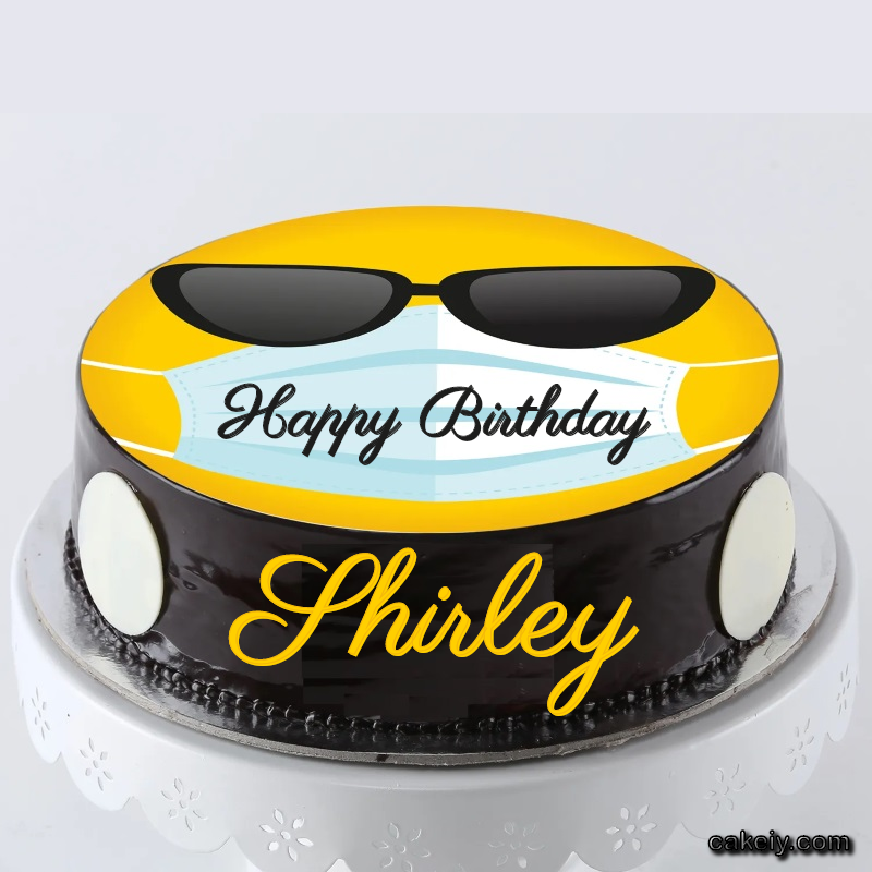Corona Mask Emoji Cake for Shirley