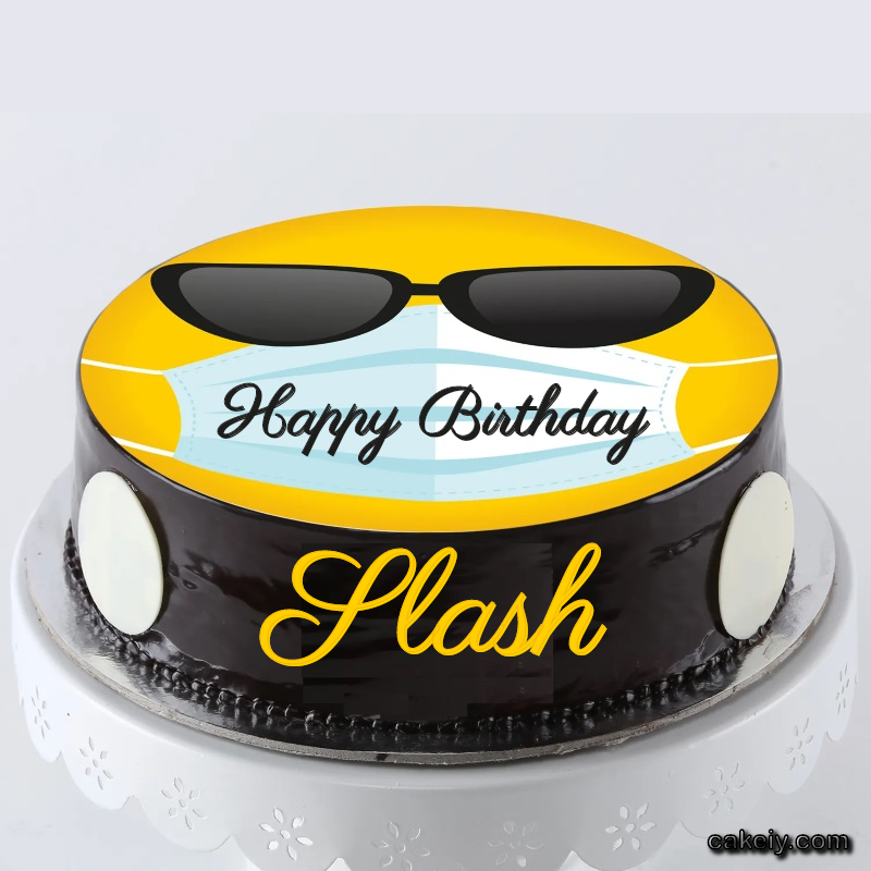 Corona Mask Emoji Cake for Slash