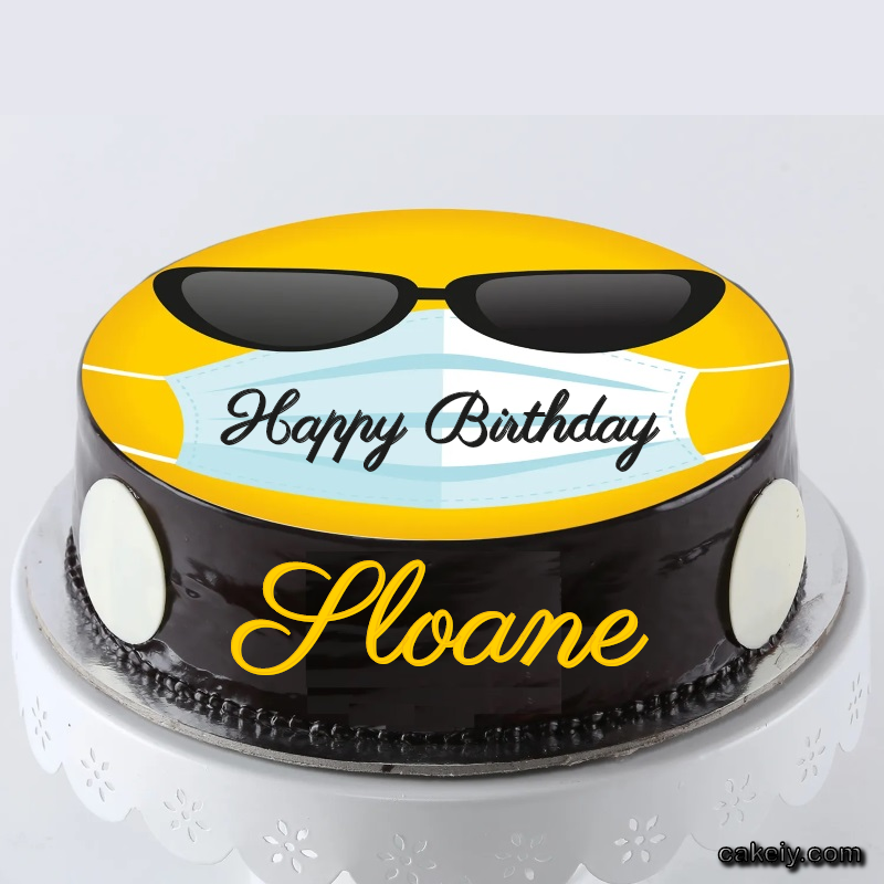 Corona Mask Emoji Cake for Sloane