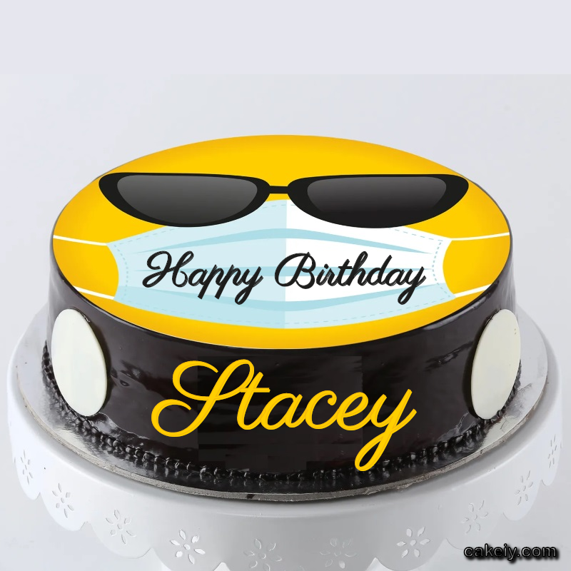 Corona Mask Emoji Cake for Stacey