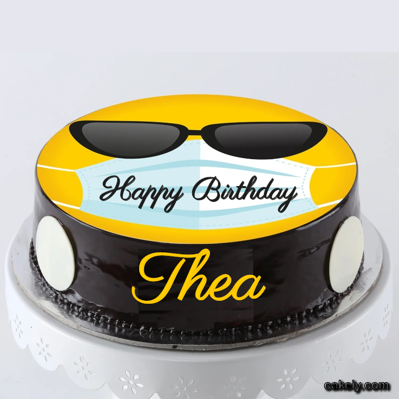 Corona Mask Emoji Cake for Thea