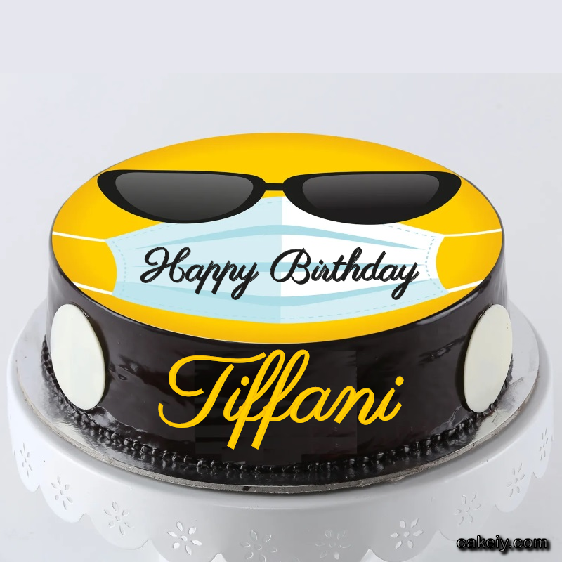 Corona Mask Emoji Cake for Tiffani