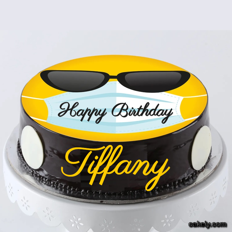 Corona Mask Emoji Cake for Tiffany