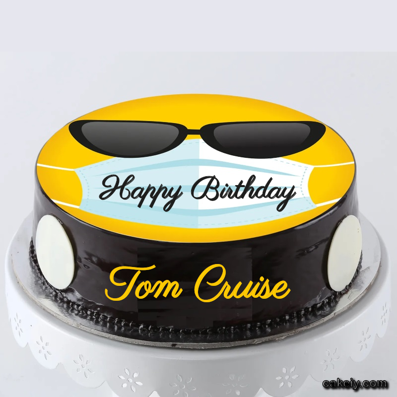 Corona Mask Emoji Cake for Tom Cruise