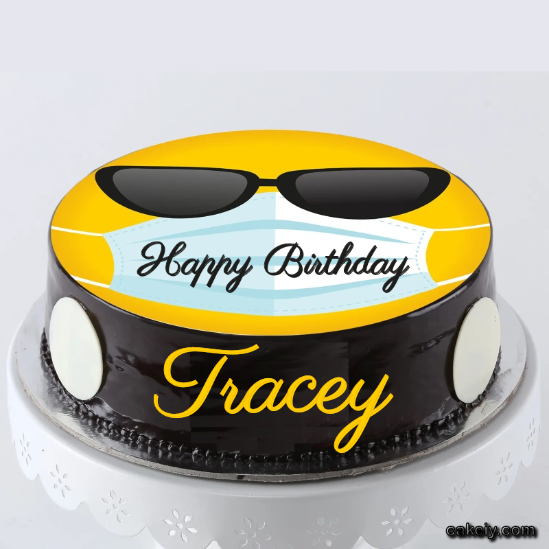 Corona Mask Emoji Cake for Tracey