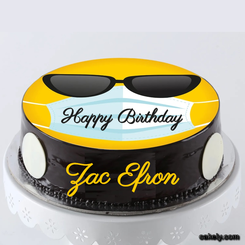 Corona Mask Emoji Cake for Zac Efron