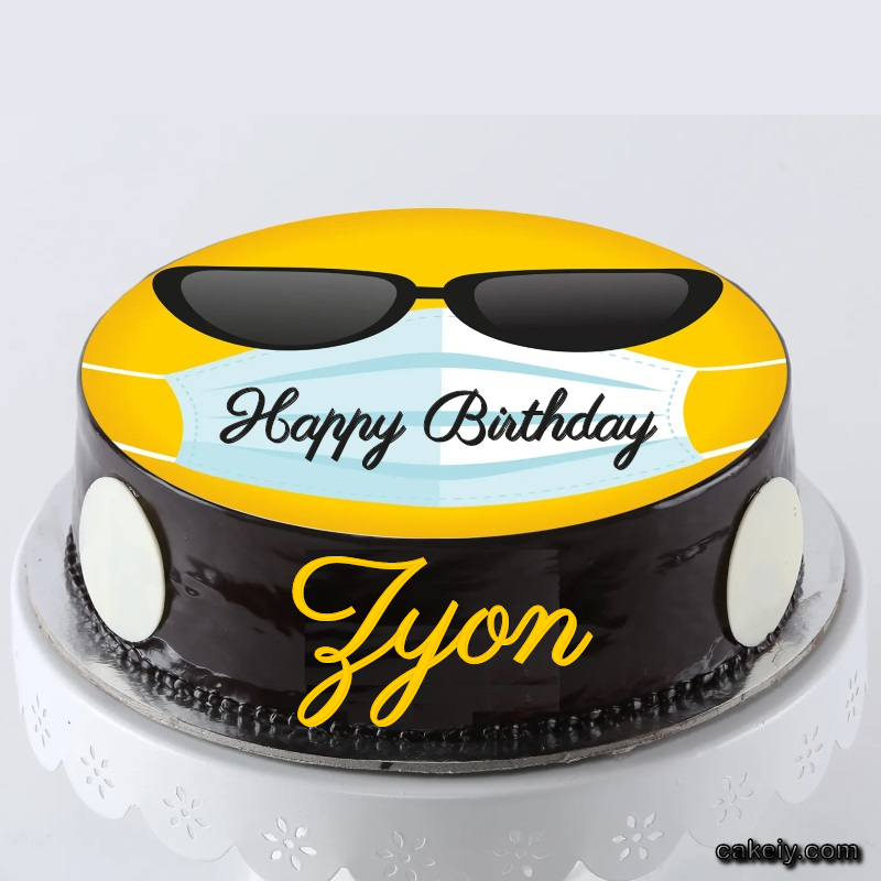 Corona Mask Emoji Cake for Zyon