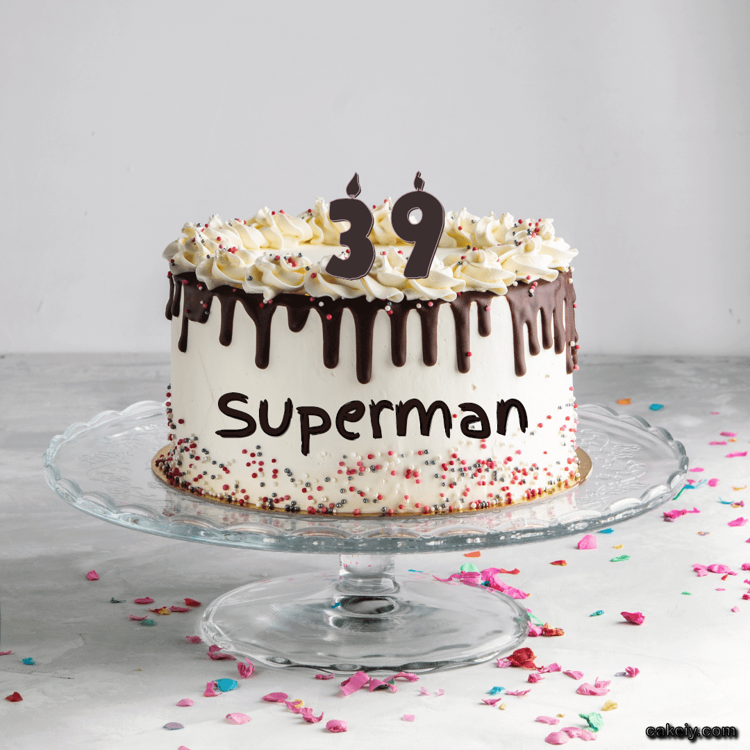 birthday cake name superman