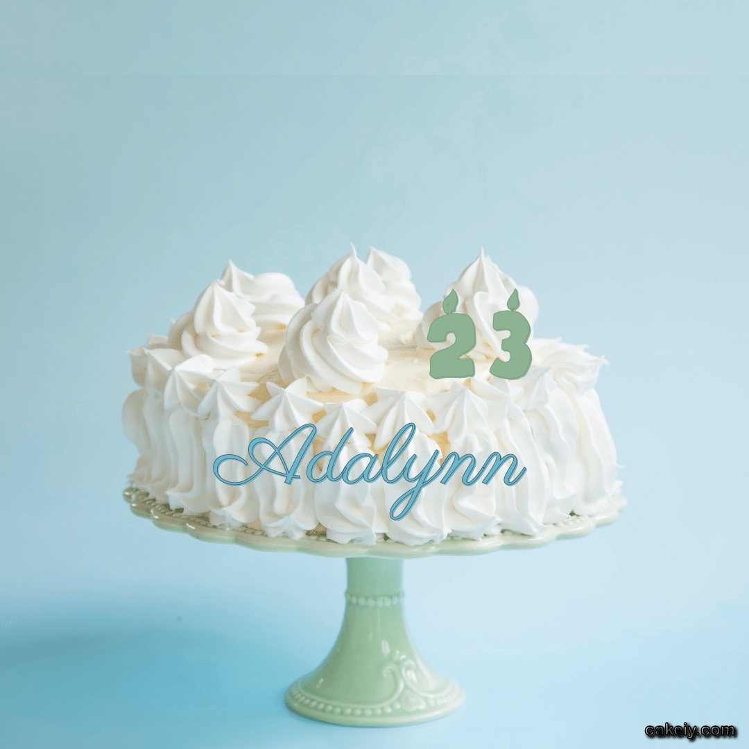 Creamy White Forest Cake for Adalynn
