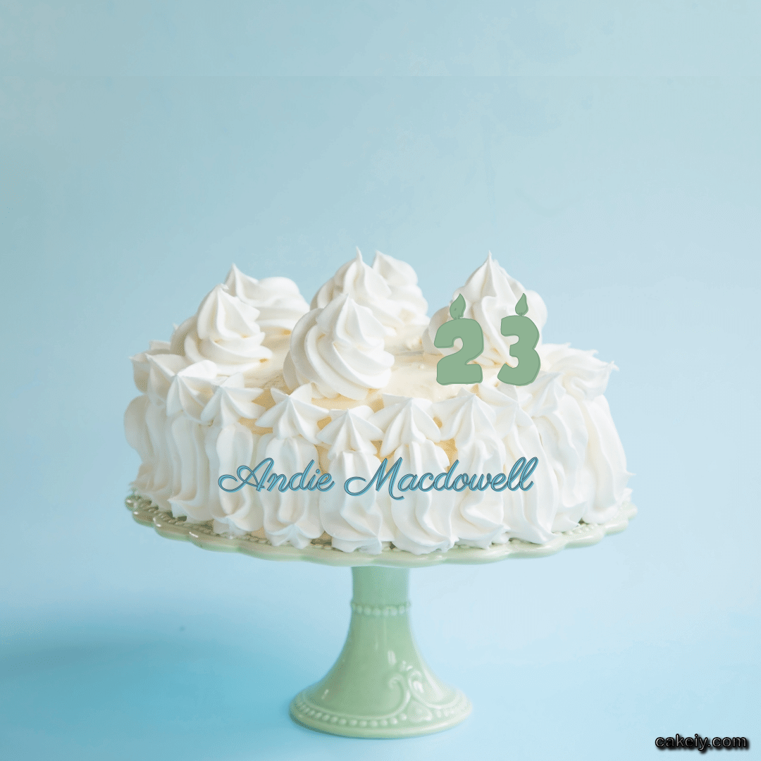 Creamy White Forest Cake for Andie Macdowell