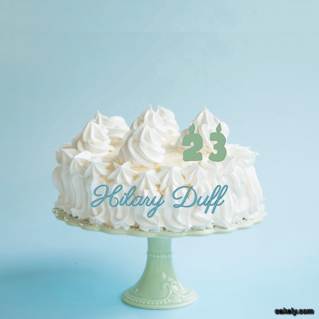 Creamy White Forest Cake for Hilary Duff