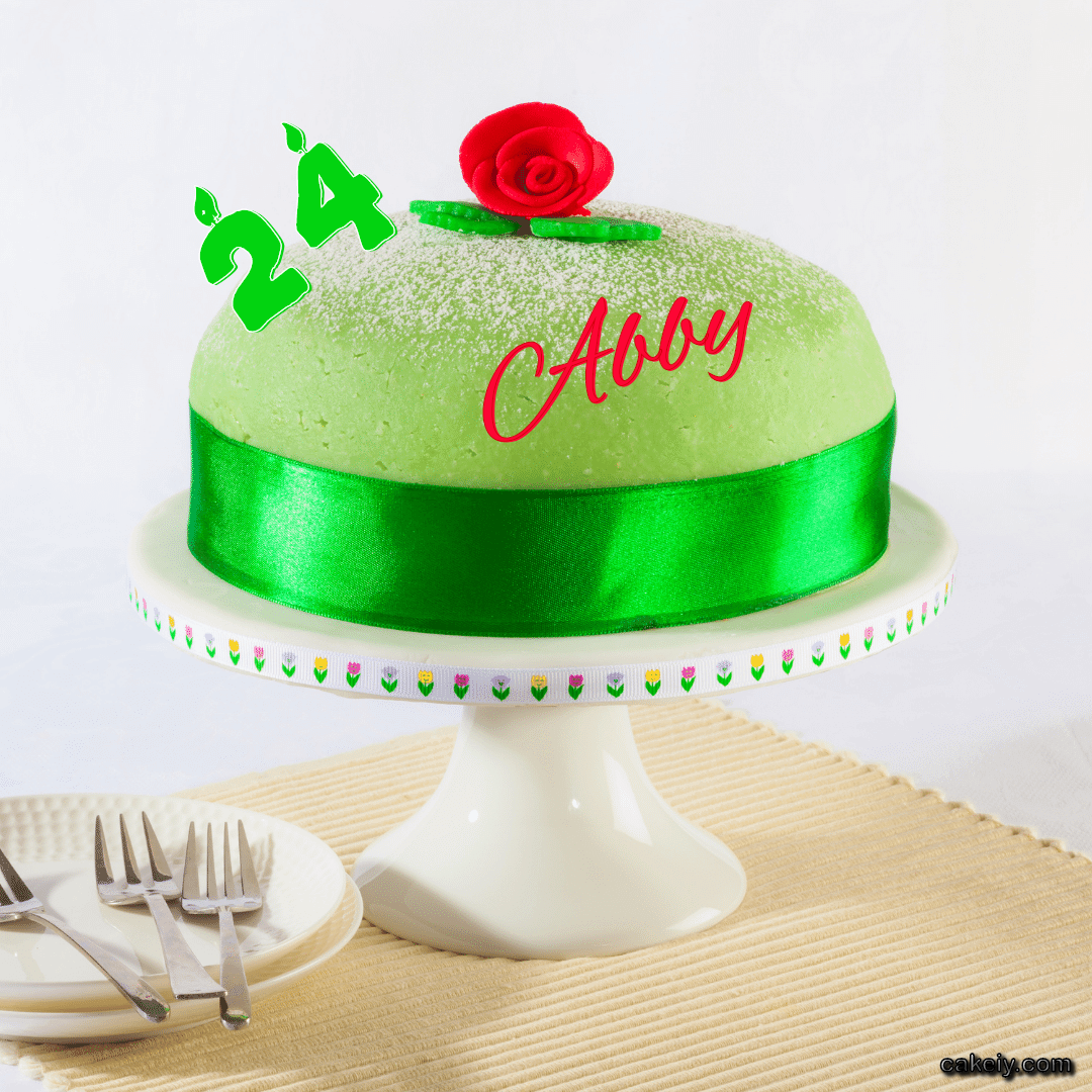 Eid Green Cake for Abby