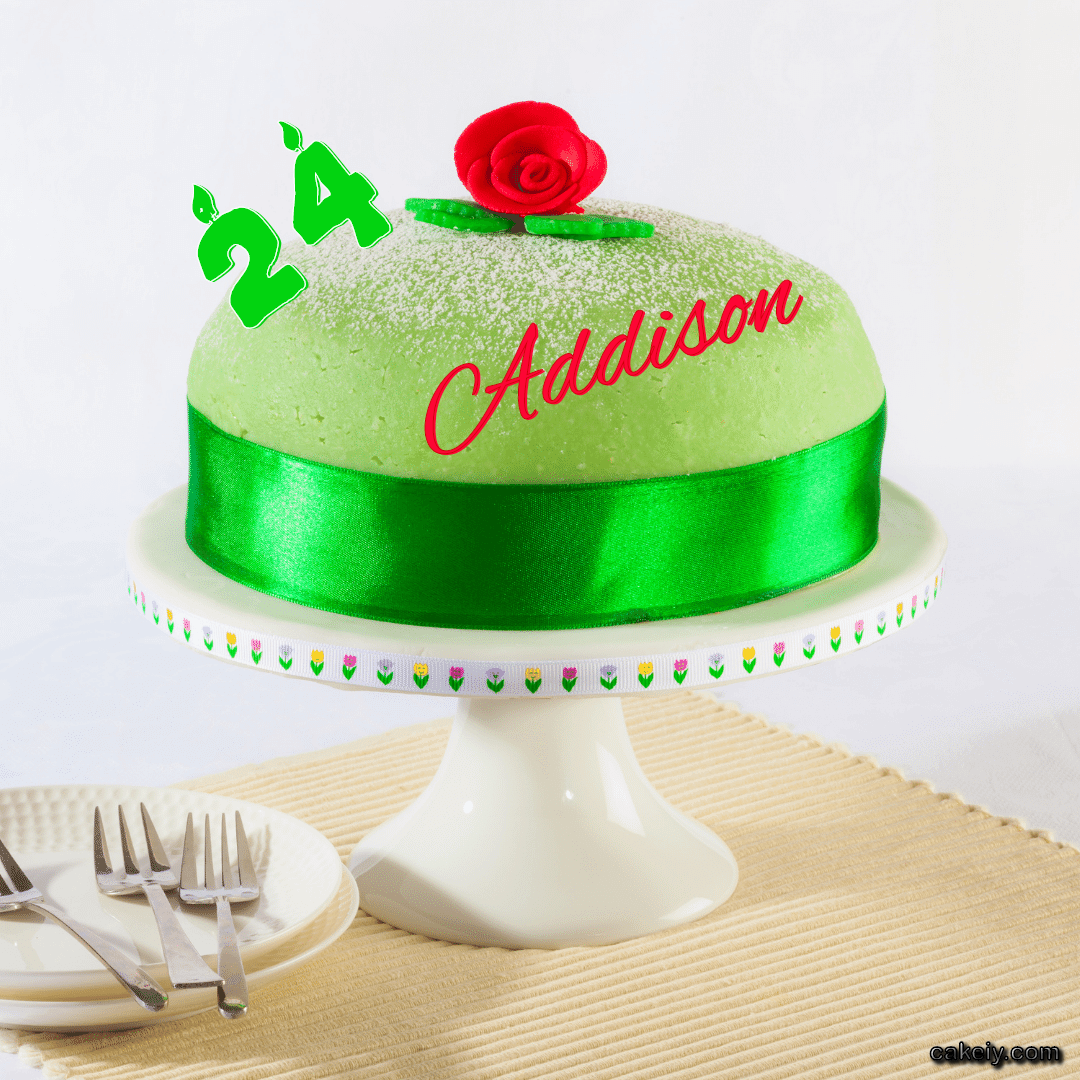 Eid Green Cake for Addison