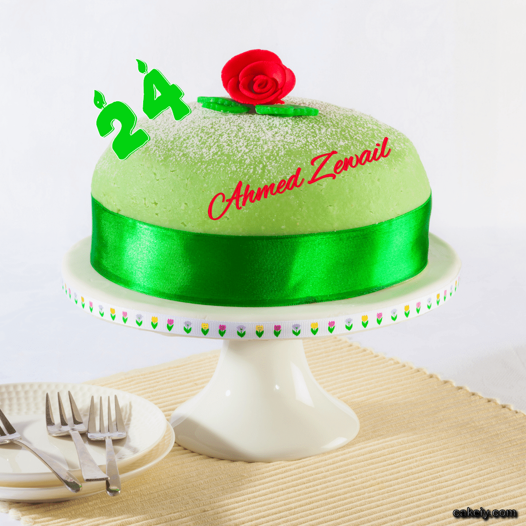 Eid Green Cake for Ahmed Zewail