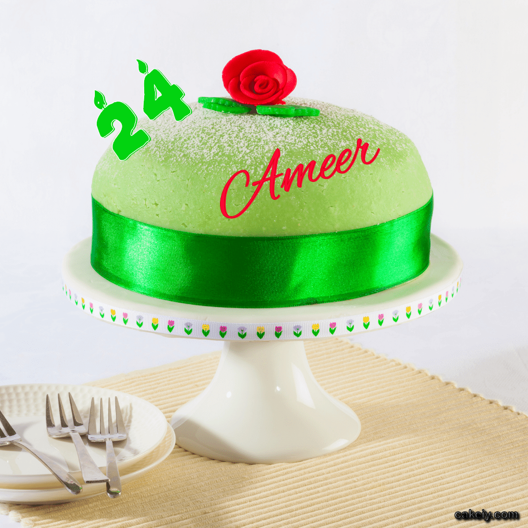 Eid Green Cake for Ameer