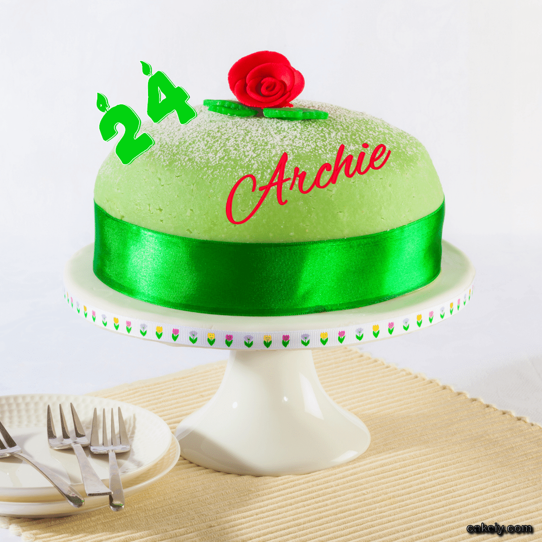 Eid Green Cake for Archie