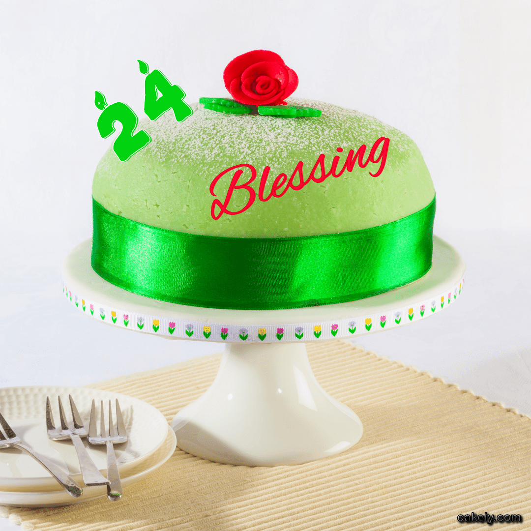 Eid Green Cake for Blessing