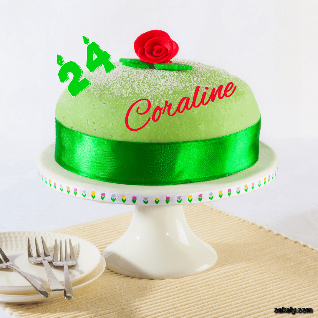 Eid Green Cake for Coraline