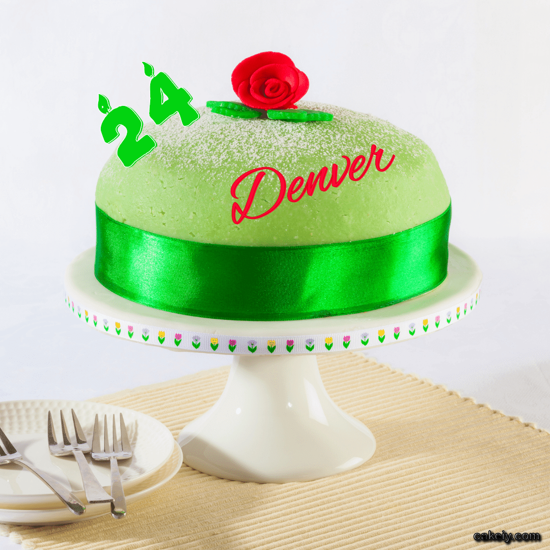 Eid Green Cake for Denver