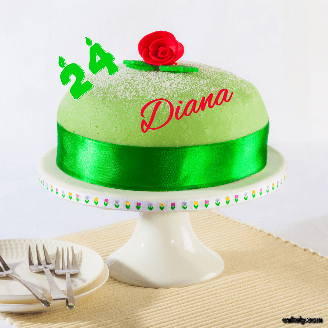 Eid Green Cake for Diana