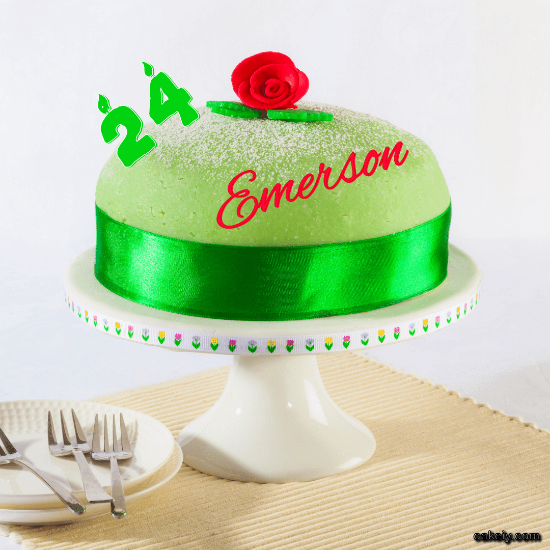 Eid Green Cake for Emerson