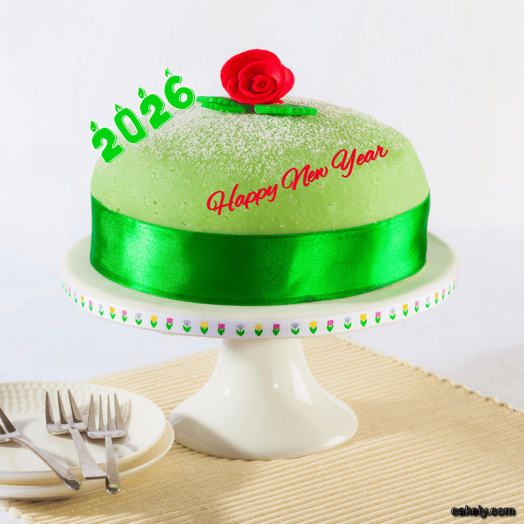 Eid Green Cake for Your Name