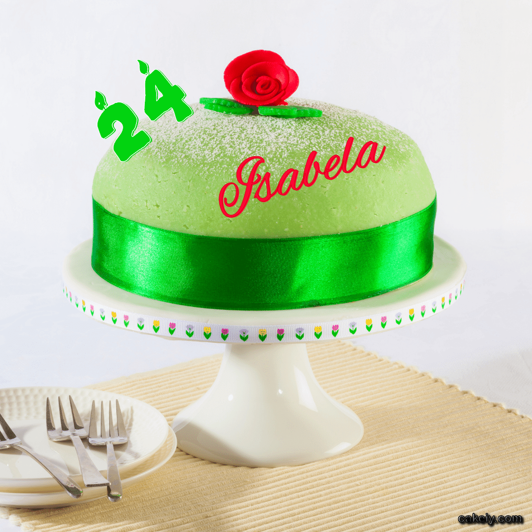 Eid Green Cake for Isabela
