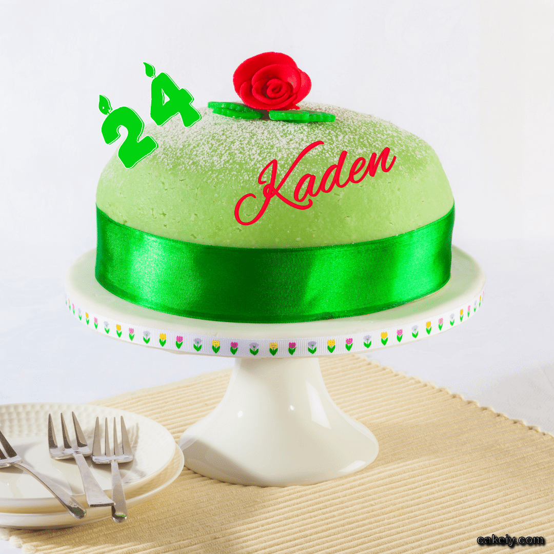 Eid Green Cake for Kaden