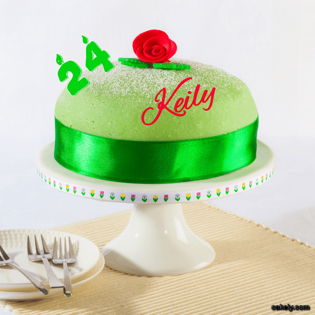 Eid Green Cake for Keily