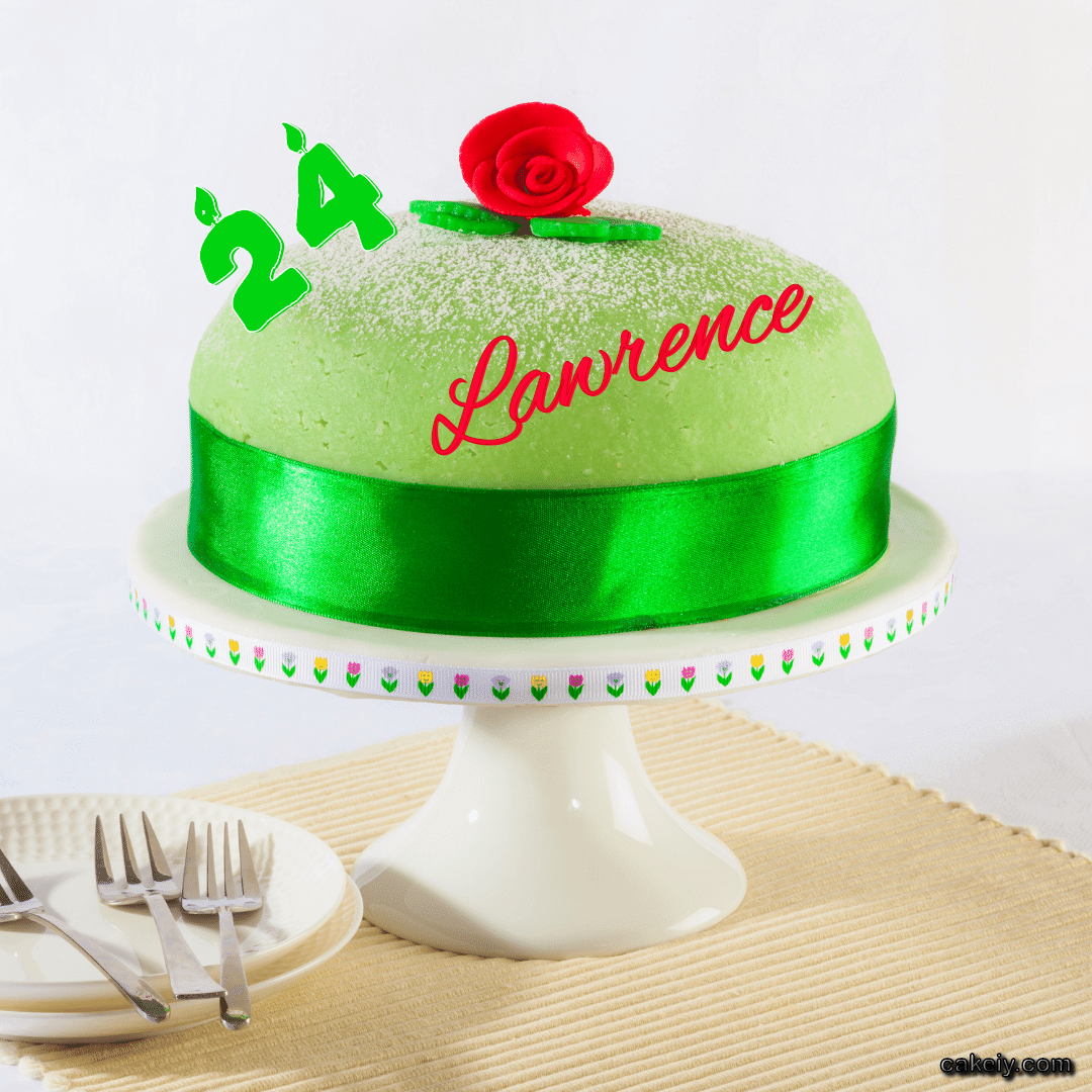 Eid Green Cake for Lawrence