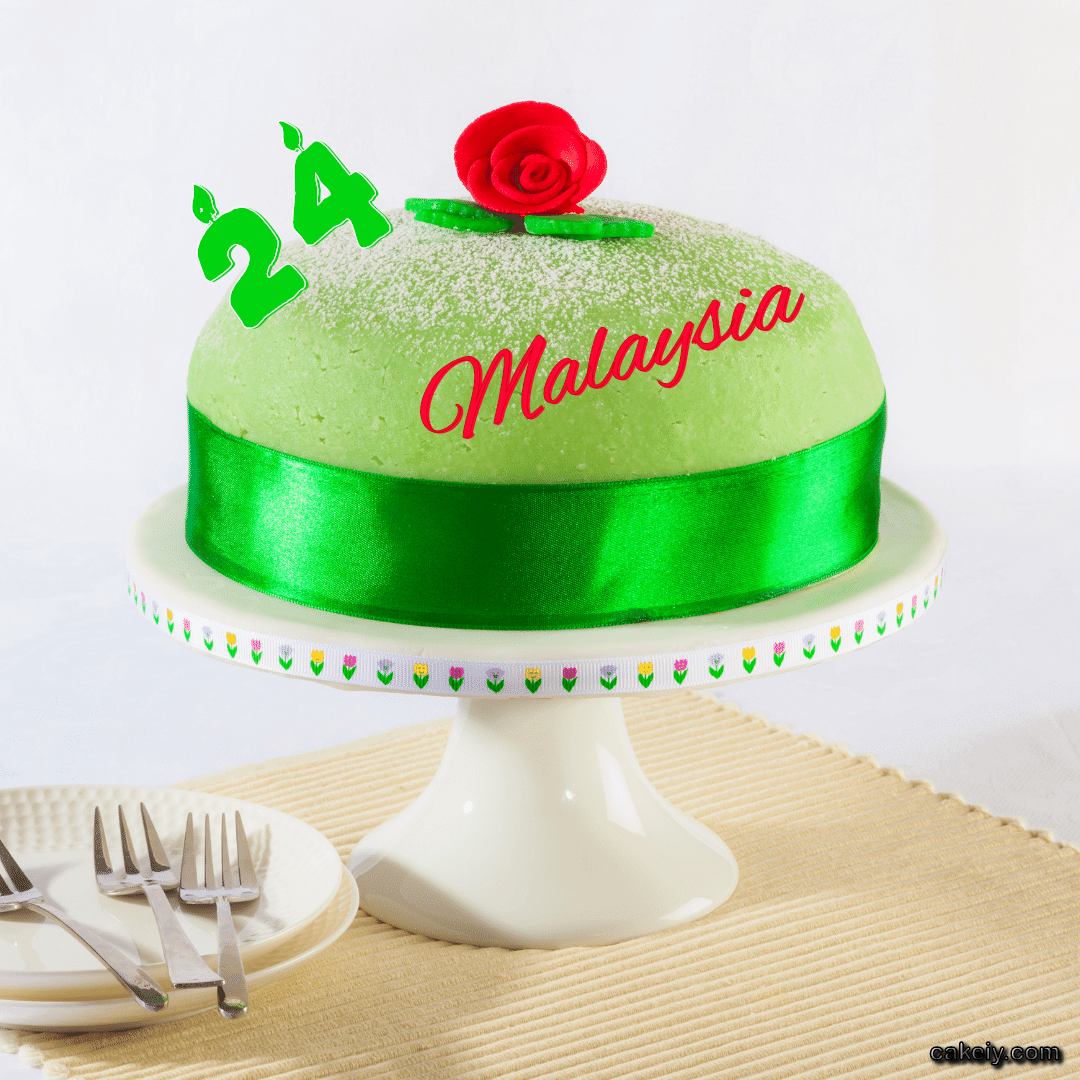 Eid Green Cake for Malaysia