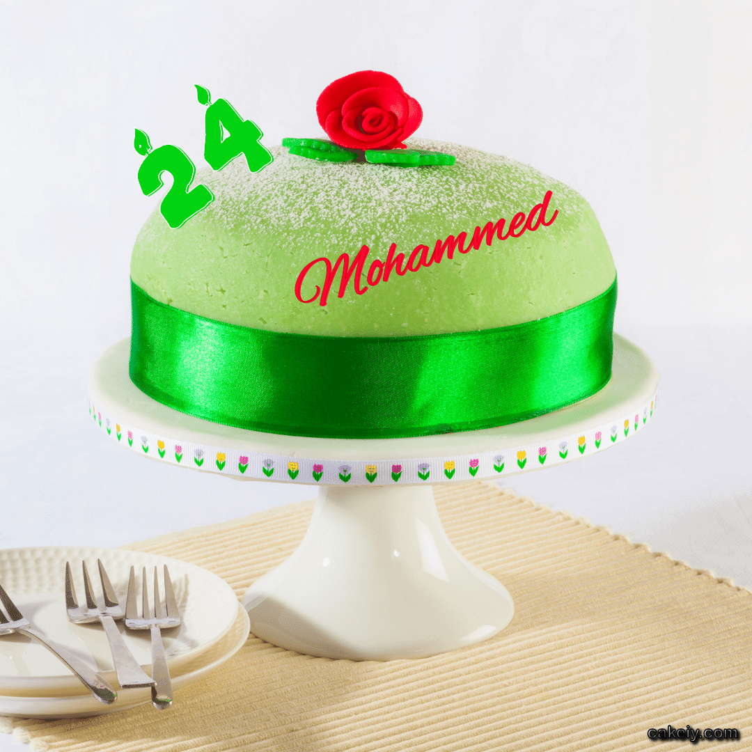 Eid Green Cake for Mohammed