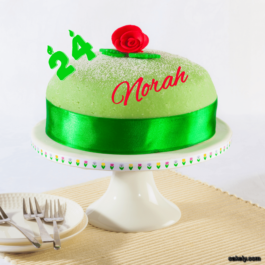 Eid Green Cake for Norah
