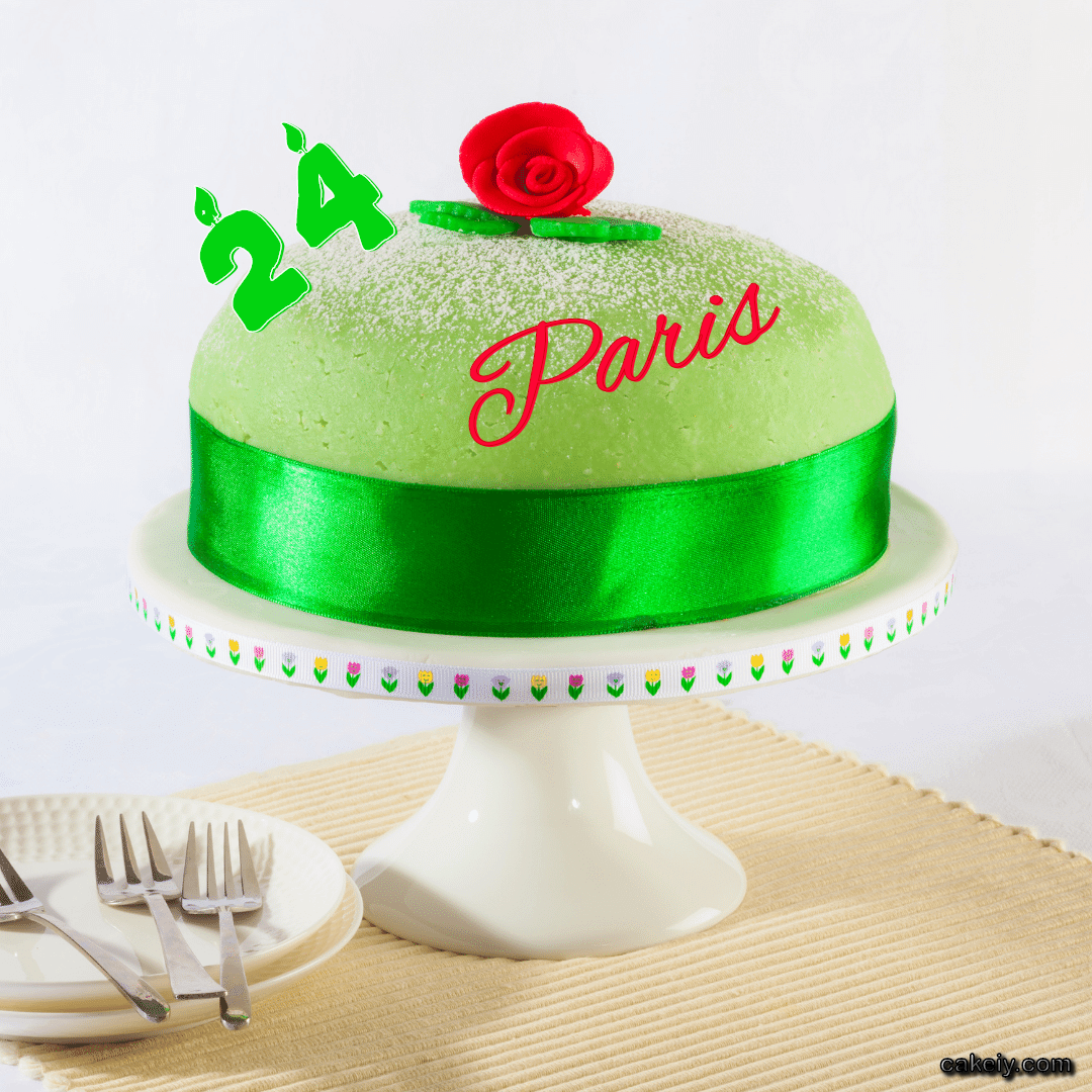 Eid Green Cake for Paris