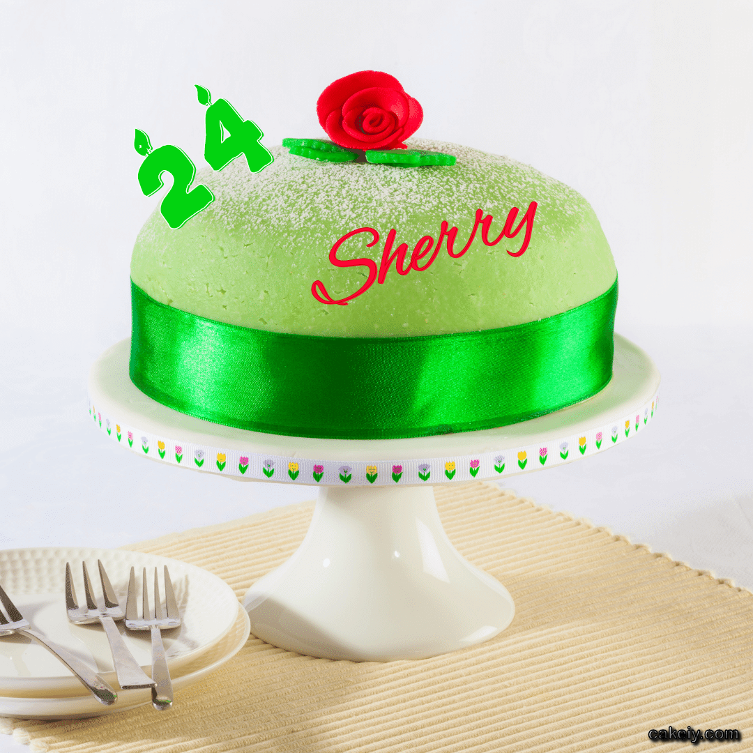 Eid Green Cake for Sherry