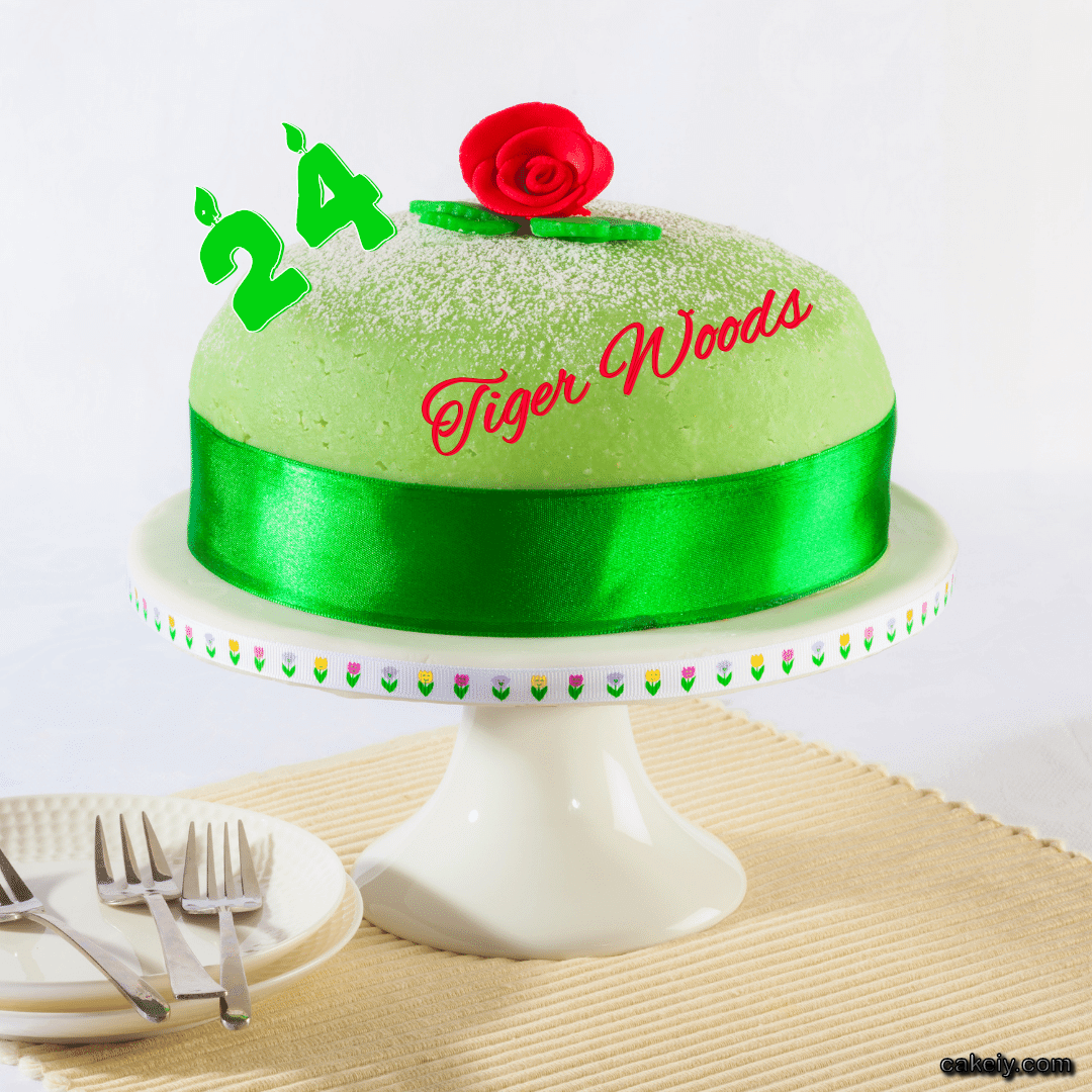Eid Green Cake for Tiger Woods